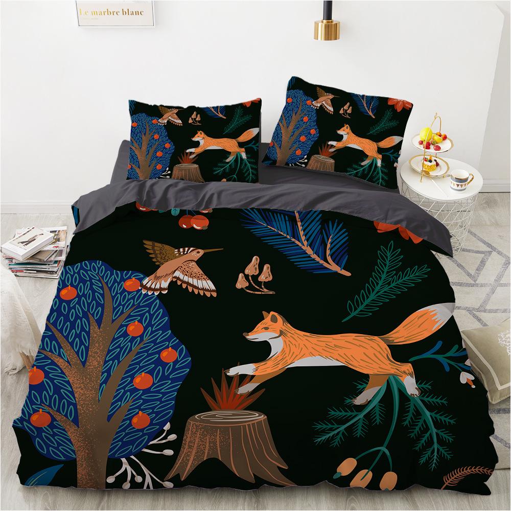 Комплект постельного белья с 3D-животными, пододеяльник с пухом тропического фламинго, наволочки 2/3 шт., покрывало для двуспальной кровати размера «king-size», роскошный домашний текстиль