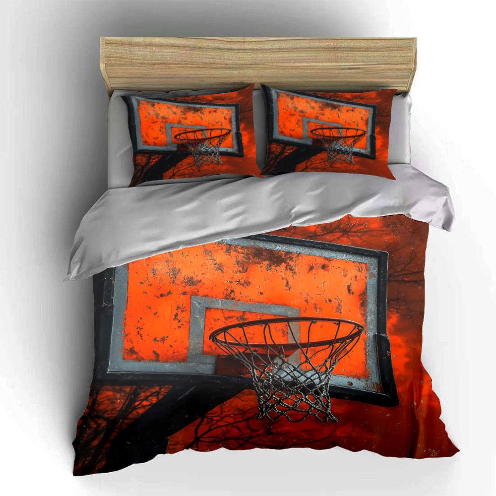 Basketball hoop and backboard. Bedding sets Duvet cover sets Duvet covers Pillowcases(1 * Duvet Cover 2 * Pillowcases, without duvet insert)