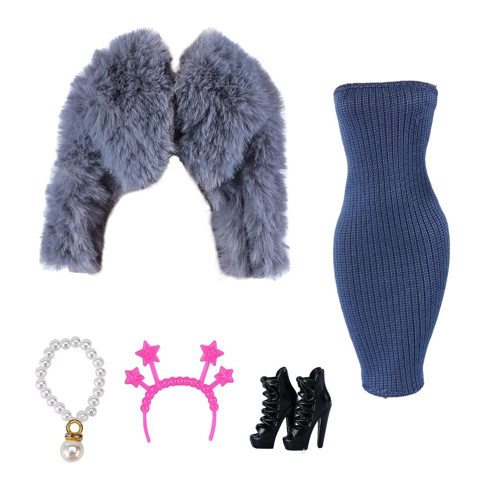 Повседневная одежда для куклы Элегантная одежда Элегантная меховая куртка для кукол BJD 1/6 30 см для кукол 11,5"