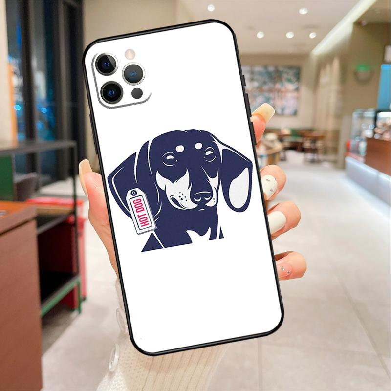 Чехол для телефона с таксой Для iPhone 16 15 14 11 12 13 17 Pro Max mini 15 Plus 16e 17 Air Защитная крышка