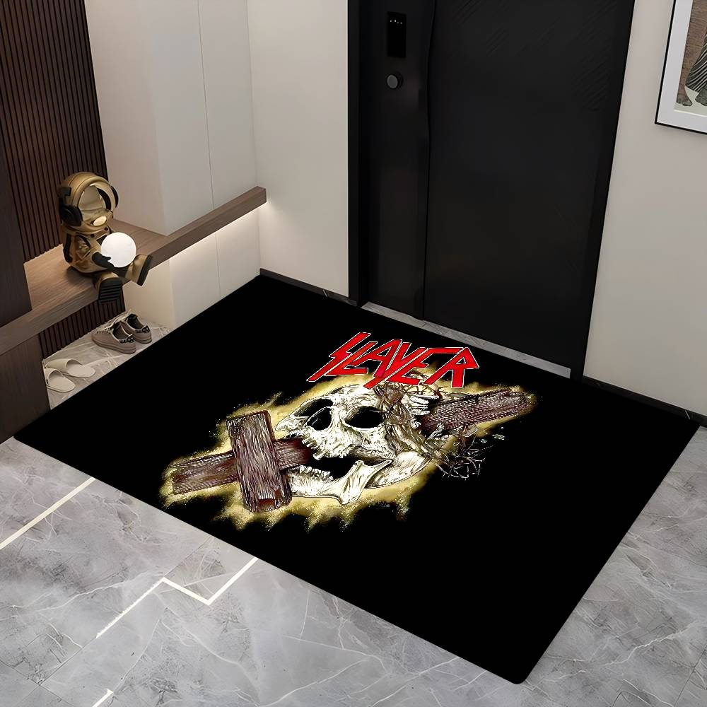S-Slayer Хэви-метал группа Музыкальный коврик для двери Детская комната Спальня Декорация Балкон Противоскользящий придверный коврик Коврик для гостиной Ковер
