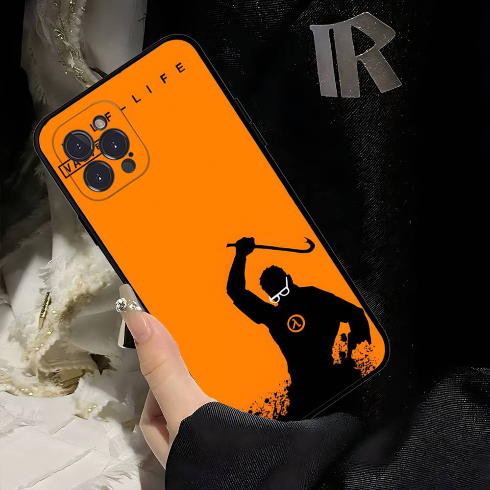 Чехол для телефона Half Life Для iPhone 17 16 15 14 13 12 11 Pro Max Plus Mini Мягкий Черный Чехол