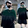 Koreya bolalar kiyimi Trendy gradient futbolka o'g'il bolalar qizlar uchun yozgi qisqa yengli futbolka toplari bolalar kiyimi