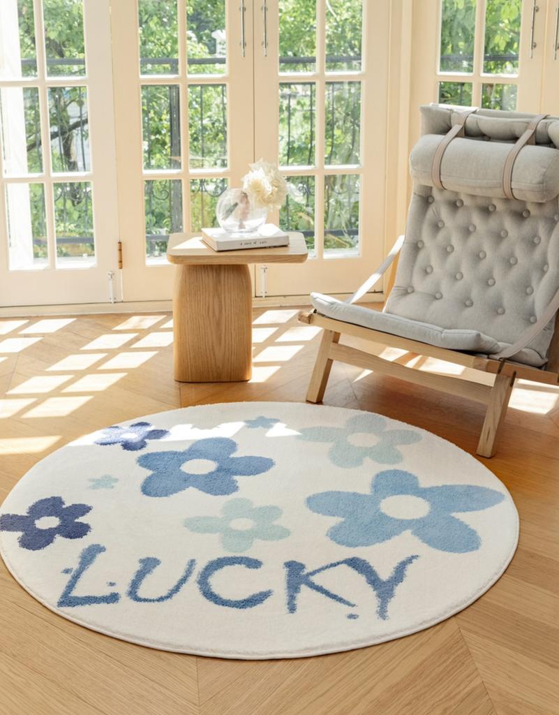 Современный стиль украшения гостиной круглый ковер утолщенный плюшевый прикроватный коврик ковры с мультяшным рисунком для спальни дома пушистый мягкий ковер