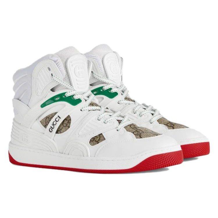 Gucci Женские высокие кроссовки 'White Demetra Red' Женские 676111 2SHG0 9076