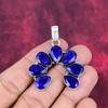 Подвеска с синим сапфиром, подвеска из драгоценного камня ручной работы, подвеска из стерлингового серебра 925 пробы, антикварные ювелирные изделия, для подарка на помолвку
