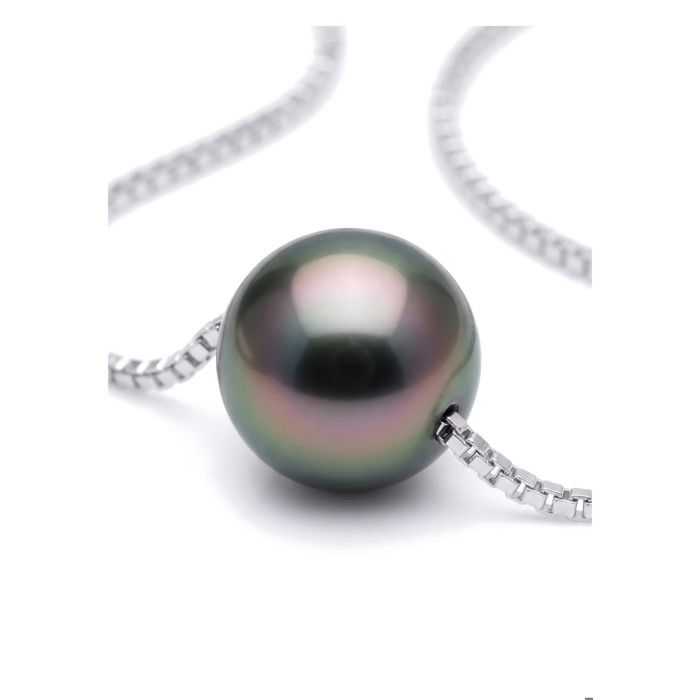 Collier - PEARLS & COLORS - Pearls & Colors - Perle de culture de Tahiti 7-8 mm - Argent 925 - Longueur 42 cm