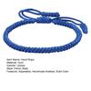Unisex Hand Rope Adjustable Handmade Braided Solid Color Thick Anti-break Lightweight Stackable Wristband Symbolic Colors