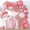 Vintage Pink Light Pink Balloon Dusty Pink Rose Gold Balloon Set Birthday Wedding Baby Shower Party