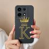 Чехол для Itel A05s A04 Infinix Note 30 VIP Hot 30 Play Zero Ultra, чехол для телефона, защитная пленка с буквами и короной, матовый мягкий силиконовый противоударный бампер