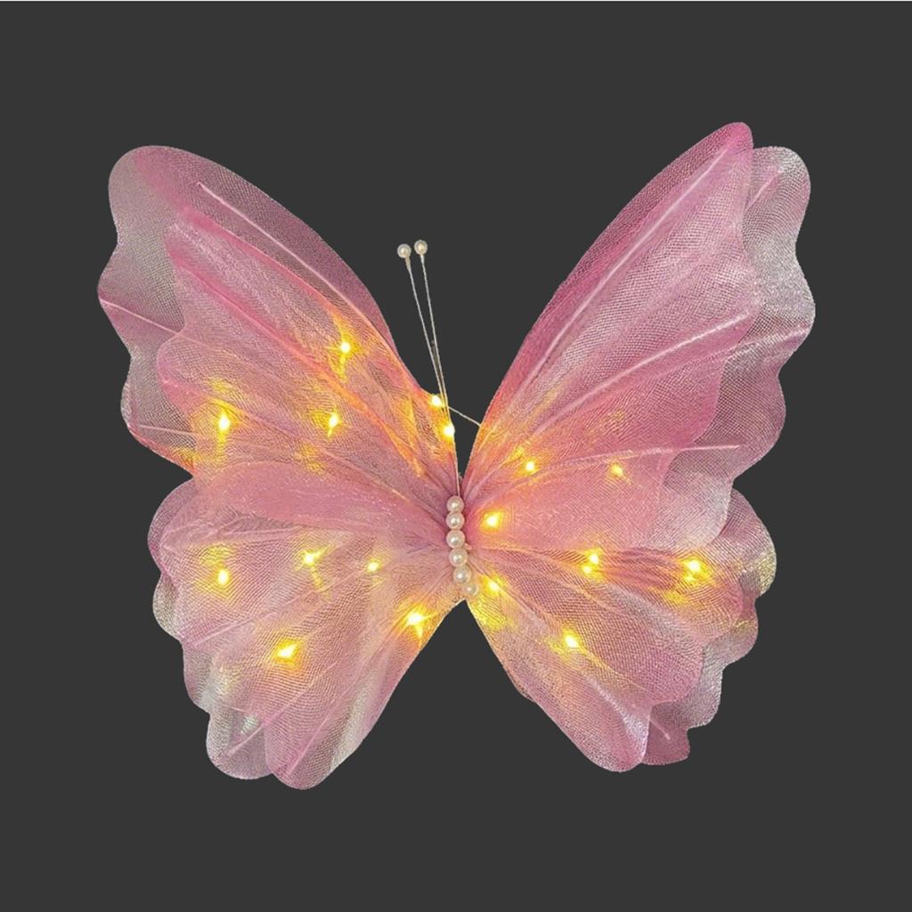 3D Светящийся Садовый Декор Бабочка со Светодиодной Подсветкой для Свадебной Вечеринки на Открытом Воздухе и Домашнего Декора