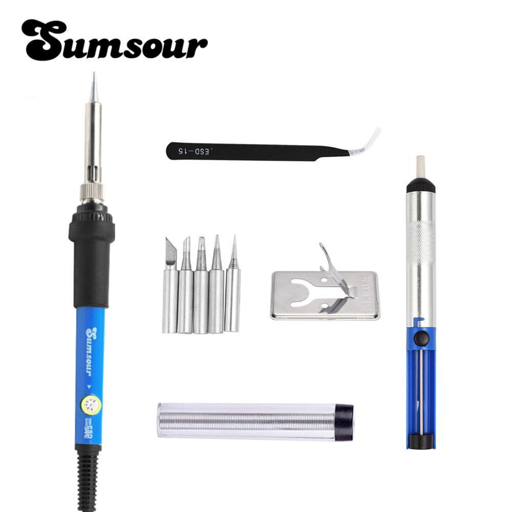 Паяльник 110 В 220 В 60 Вт, набор для ремонта ручки паяльника с регулируемой температурой