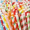 100 штук бумажных соломинок, конусы для конфет, многоцветные конфеты, принадлежности для изготовления, палочки для летнего сока
