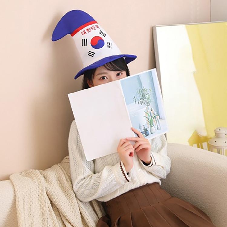 Funny Korean Flags Print Hat Adult Carnivals Party Hat Dress up Carnivals Hat