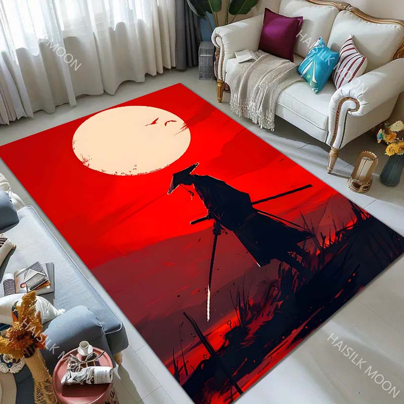 Japanese Bushido Carpet for Living Room Bedroom Bedside Floor Mat Sofa Table Area Rugs Home Decor Large Size Luxury Gift