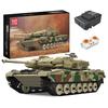 Mold King 20020 High-tech MOC Leopard 2 Tank Building Blocks Toys, набор военных транспортных средств Building Blocks, электрические Building Blocks с пультом дистанционного управления