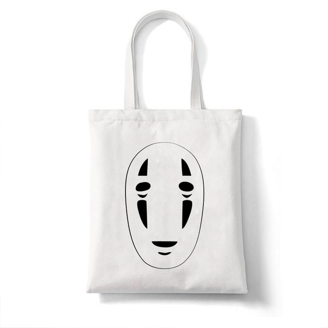 No Face Man Studio Ghibli Totoro Shopper Shopping Bag Anime Bag Cotton Tote Eco Reusable Bolso Handbag Bag Eco Bag Reusable