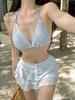 Dopamine beautiful Spice Girl high-end long-sleeved skirt four-piece bikini Bikini split swimsuit women