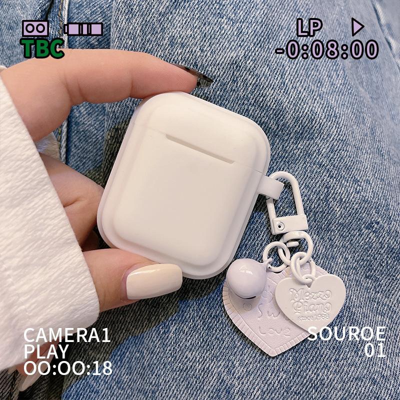 Milk white pendant AirPods protective cover 1st generation Apple silicone earphone cover AirPods pro1 for advanced