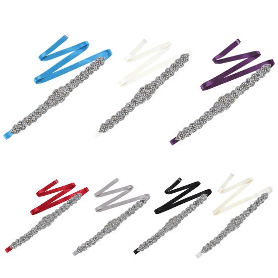 Свадебный пояс Блестящие стразы Ручная работа Бисер Устойчивый к разрывам Свадебный пояс для свадьбы