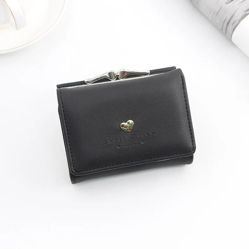 Fashion Purse Female Short Version of Students Fresh Folding Mini Metal Wallet Cute Purse Lady Coin Purse for Female Lovely
