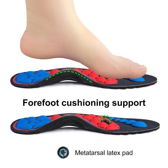 1 Pair Arch Support Insoles Orthopedic Acupressure Insoles for Pain Relief Flexible Shoe Inserts Reflexology Massage Insoles