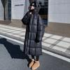 Long down cotton-padded jacket for women's super long over-knee thickened cotton-padded jacket for winter new art test down cotton-padded jacket