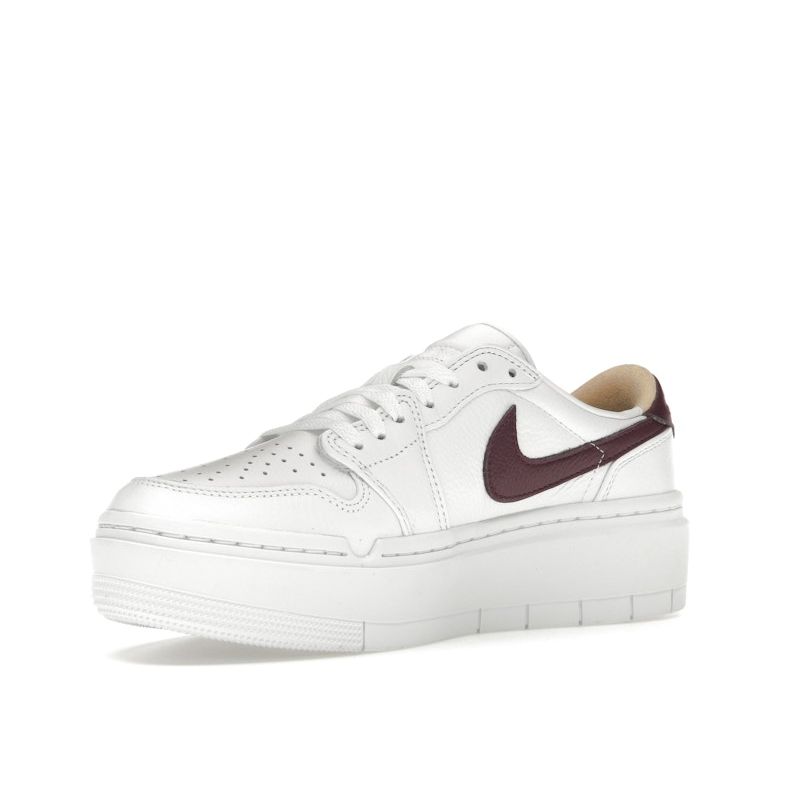 Jordan 1 Элевейт Лоу Вайт Бордо (Женский) Женские кроссовки Бело-Ониксовые DH7004-162
