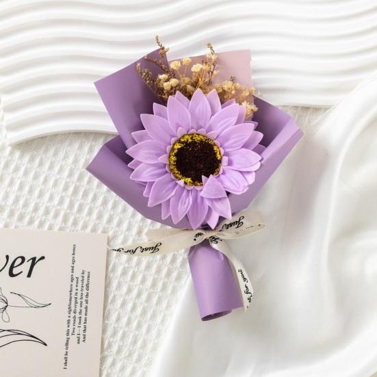 2 шт. Мини-букет подсолнухов Ароматные искусственные мыльные цветы Подарки на День рождения День святого Валентина