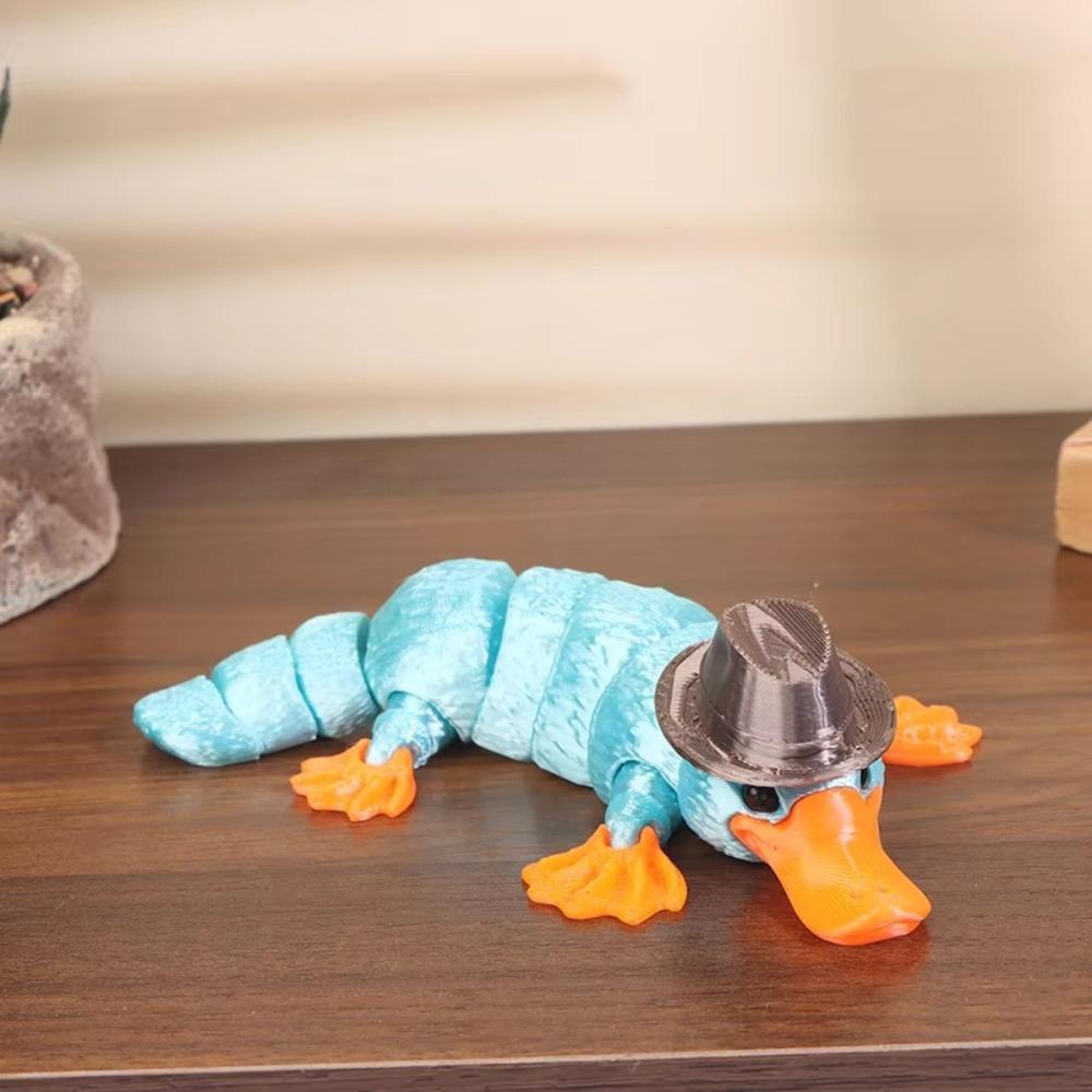 Многосуставная 3D-печатная утконос Декор для комнаты 3D-модель утконоса Фигурка утконоса Детская игрушка