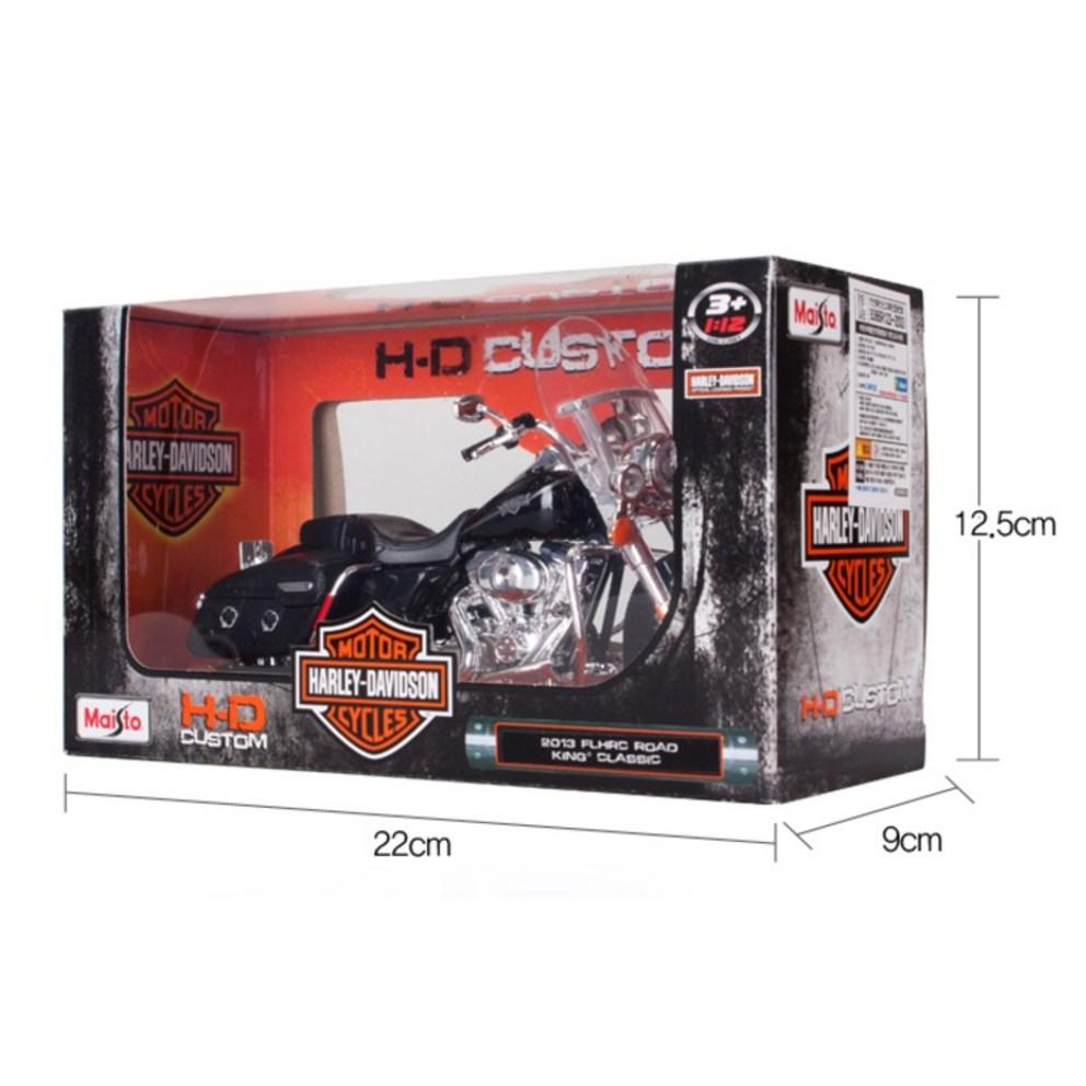 Майсто 1:Модель мотоцикла Harley-Davidson 2013 FLHRC Road King Classic, масштаб 1:12, литая