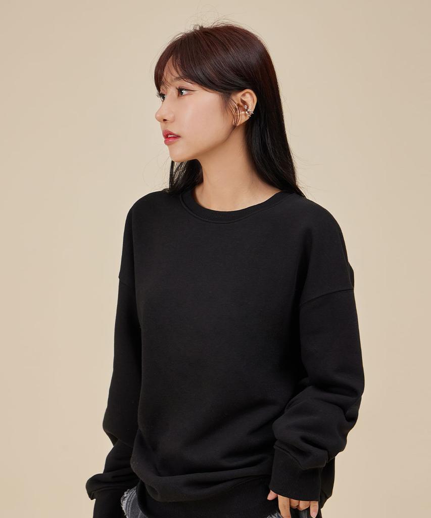ASTRAL PROJECTION Basic Loose Fit Sweatshirt_Black