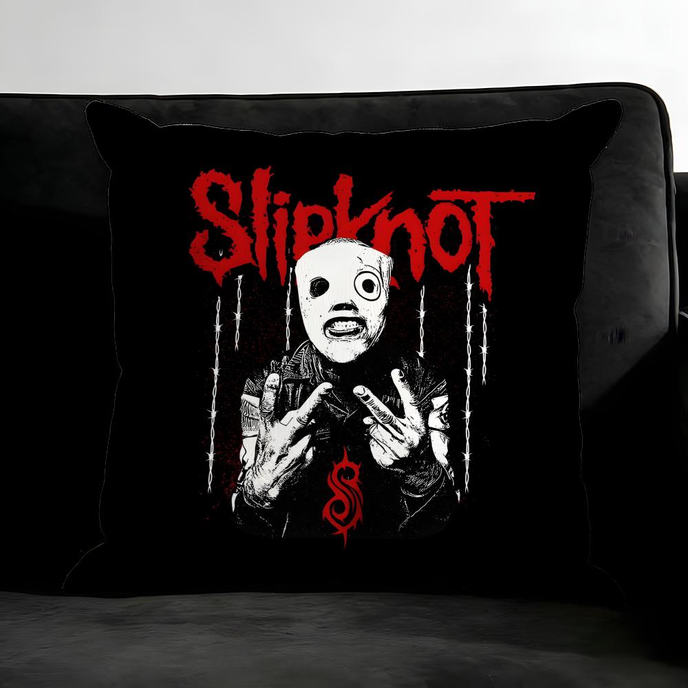 S-Подушка с чехлом Slipknot Наволочка Ультрамягкая, приятная для кожи Ткань Комфорт как в облаках и скрытая молния