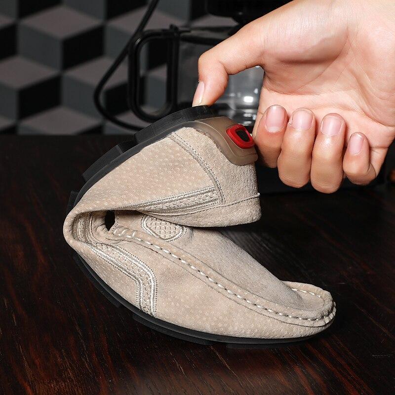 Замшевая мужская обувь, повседневные роскошные брендовые мужские лоферы, дышащая обувь для вождения, мужские мокасины