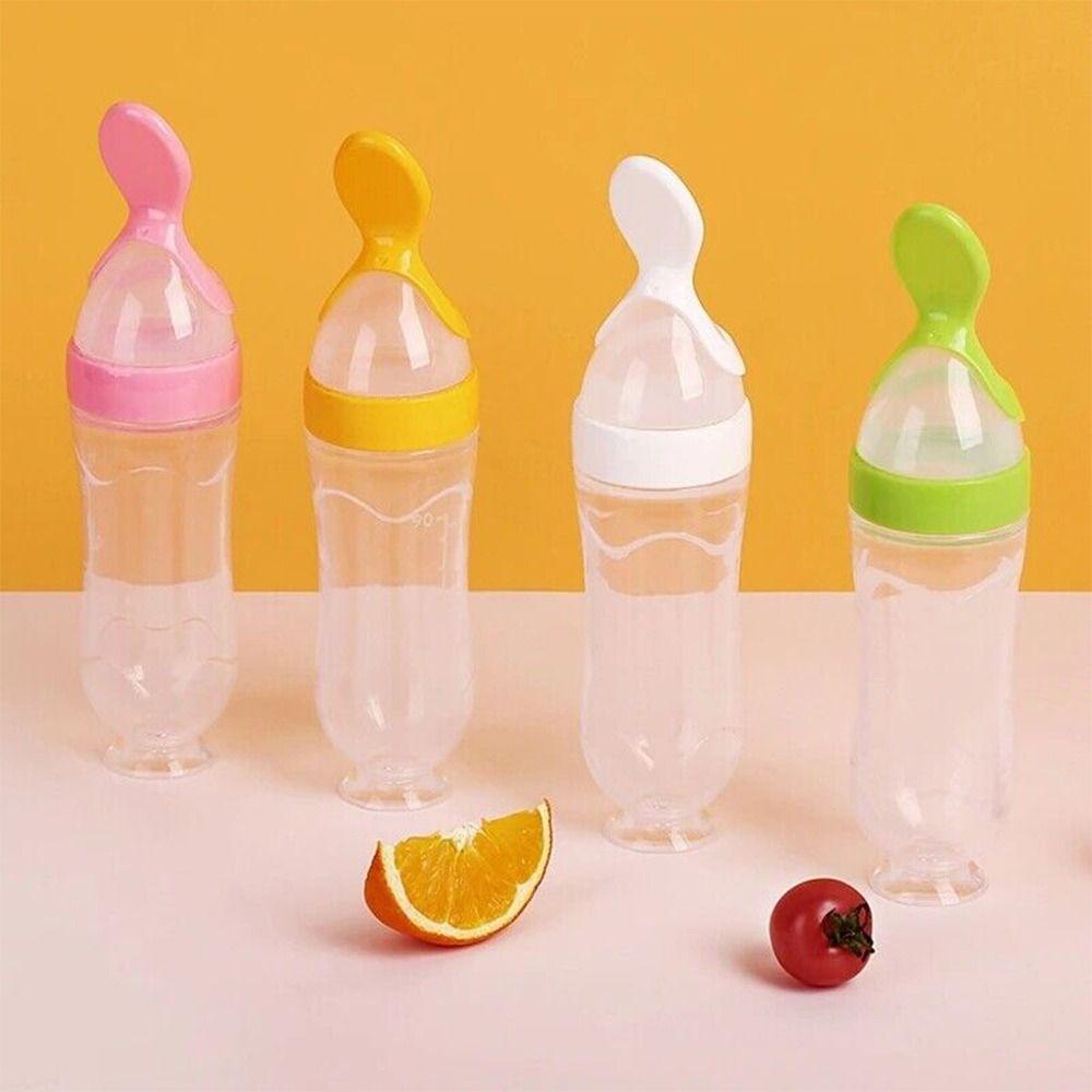 Сжиматель для докорма с ложкой Детская посуда Безопасная молочная бутылочка для новорожденных