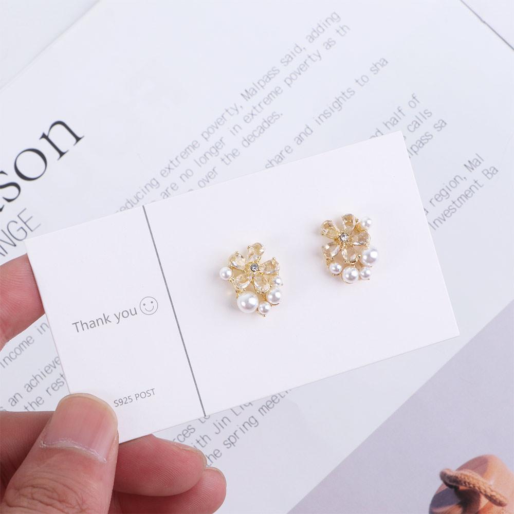 Цветочные мини-жемчужины Простые элегантные модные украшения Серьги-цветы Серьги-гвоздики с жемчугом