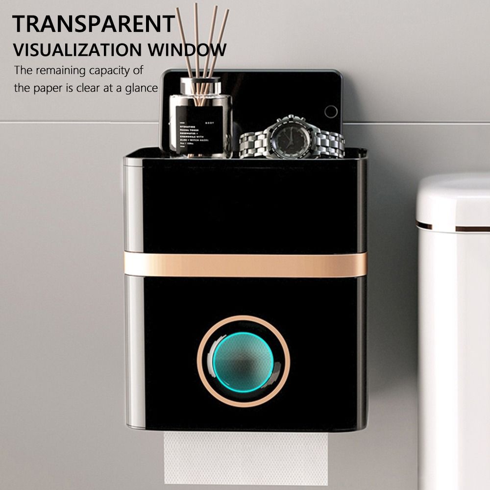 1Pcs Waterproof Toilet Paper Holder Light Luxury Style Roll Paper Storage Box New Tissue Box