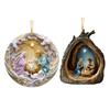 1Pc/2Pcs Nativity Scene Ornaments Birth of Jesus Acrylic Hanging Decorations Holy Religious Gifts for Christian Christmas Tree Decor