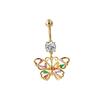 Butterfly Fantasy Zircon Belly Button Ring - Trendy European & American Style