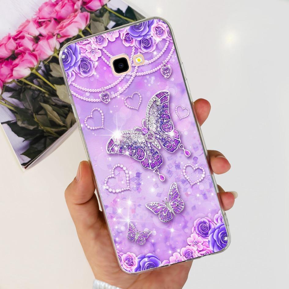 Для Samsung J4 Plus Чехол J415 SM-J415F Силиконовый Чехол Популярный Цветок Прозрачный ТПУ Мягкий Бампер Для Samsung Galaxy J4 2018 J4+ Чехлы