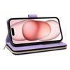 R20 Чехол для iPhone 15 Plus с карманом на молнии, обложка из ПУ кожи с 9 слотами для карт