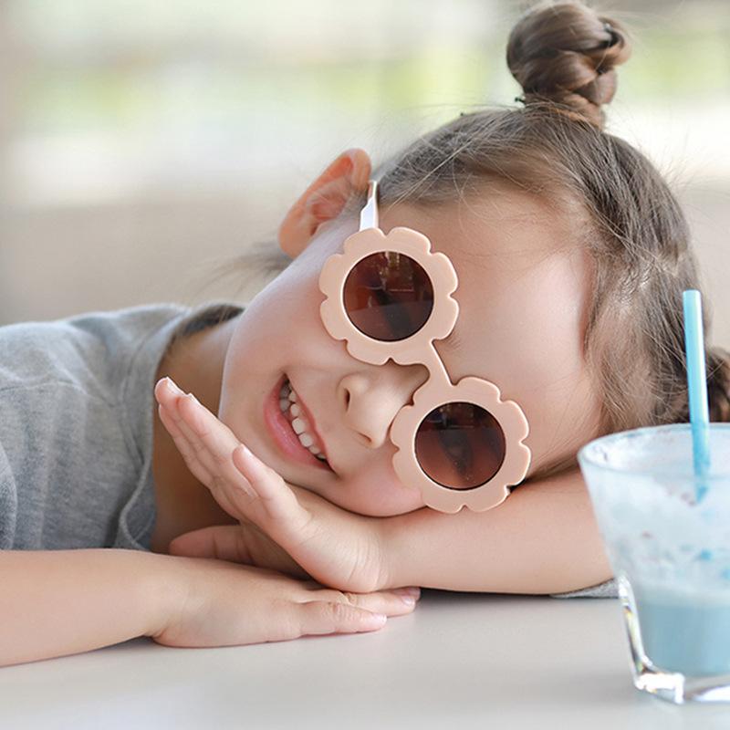 Милые круглые солнцезащитные очки с цветочным принтом для детей, UV400, милые солнцезащитные очки с цветочным принтом для мальчиков и девочек, детские очки для прогулок и вечеринок, Oculos De Sol