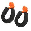 2 Pcs 13mm Soft Shackle 44092 Lbs Breaking Force High Tear Resistance Portable Soft Recovery Tow Strap for Truck SUVs Offroad Vehicels