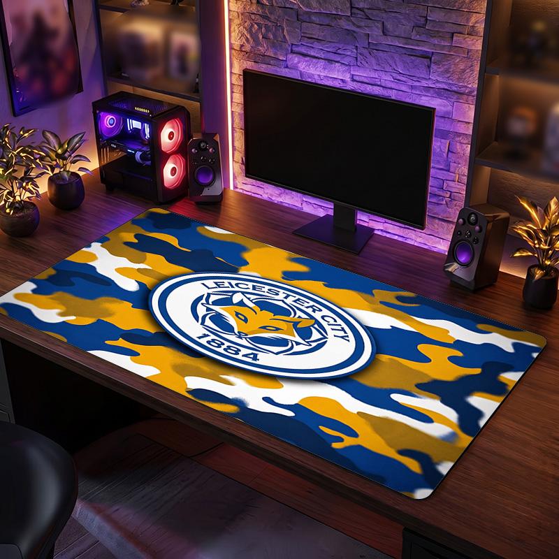 Leicester City Football Print Large Mouse Pad, Anti-Slip Extended Gaming Desk Mat for Office Home