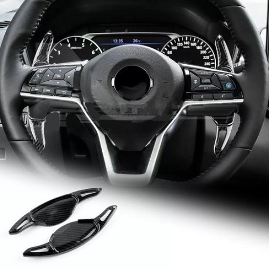Steering Wheel Paddle Shifter Extension Carbon Texture For Infiniti QX50 Q50 Q60
