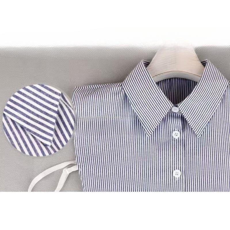 Женский универсальный воротник-подделка в сетку, полосатый, универсальный воротник, рубашка на весну и осень, воротник-подделка, модный трендовый воротник для интерьера