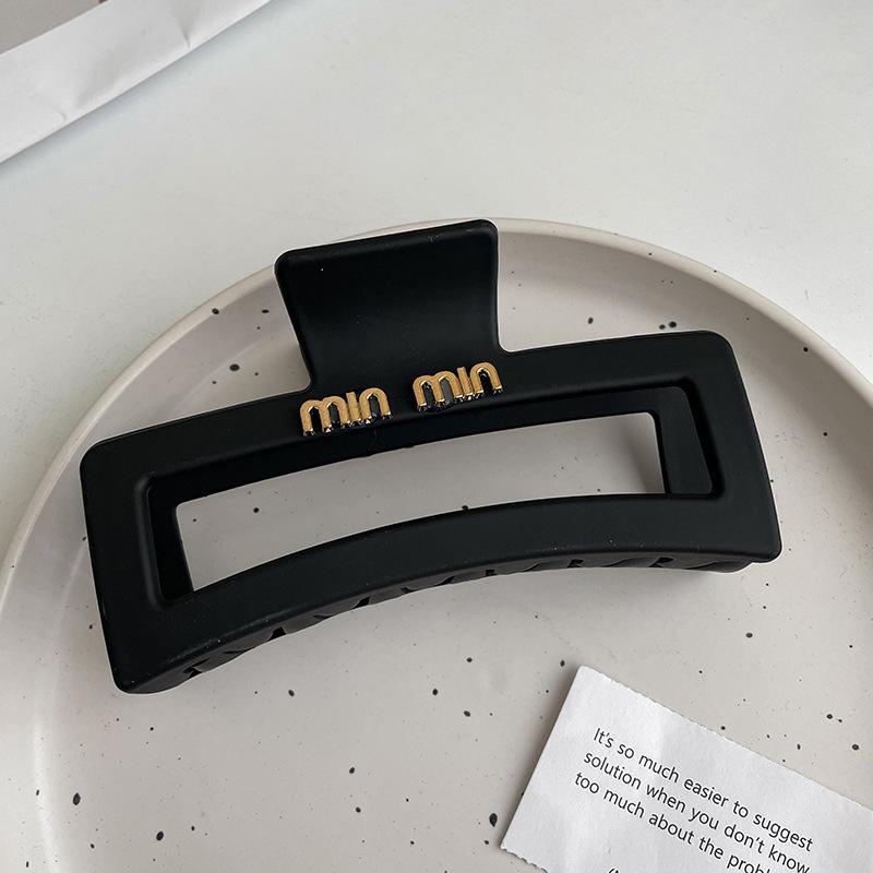 Корейская квадратная заколка для волос «Акула»: Элегантная, простая, крупная заколка для волос для женщин. Отлично подходит для придания объема головному убору на затылке.