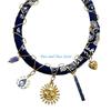 HX6F Fashionable Necklace For Stylish Ladies Multi Pendant Fabric Stainless Steel