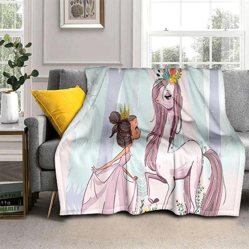 Милое 3D одеяло с изображением балета для девочек, балерины, феи, лебедя, единорога, мультяшное 3D одеяло, мягкое одеяло для дома, спальни, кровати, дивана, пикника, путешествий, детей