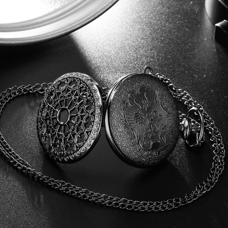 Полая necklace-паутина Кварцевые карманные часы для женщин мужчин